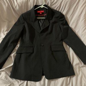 Anne Klein Womens Black Suit 3-Button Blazer Jacket size 8P